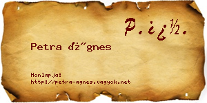 Petra Ágnes névjegykártya